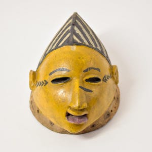Yoruba Gelede Mask Yellow Nigeria Sidley Collection
