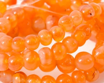 アフリカ貿易からの大きな丸いアンティークカーネリアンビーズM0007