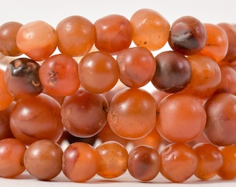 Carnelian Stone Trade Beads 32 Inch