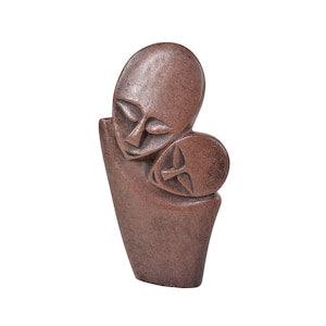 Shona Stone Mother and Child Sculpture Zimbabwe