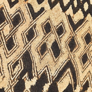 Kuba Raffia Square Textile Congo 22x24 Inch