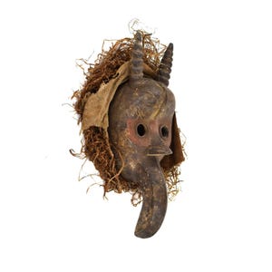 Dan Bird Mask With Horns  Côte d&#39;Ivoire