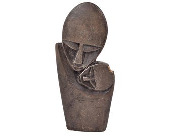 本物のアフリカ美術、ショナ族の彫刻、美しい女性、ジンバブエの部族