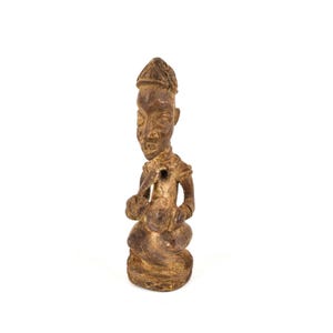 Luba Female Nursing Figure Miniature 9.5 Inch Congo