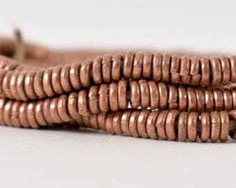 Copper Ethiopian Heishi Beads