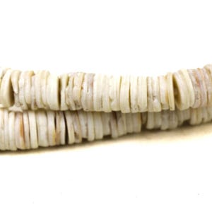 Ostrich Egg Shell Heishi Trade Beads
