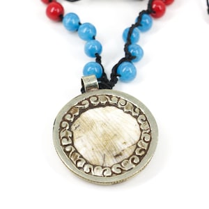 Tibetan Adjustable Repoussé Pendant Necklace