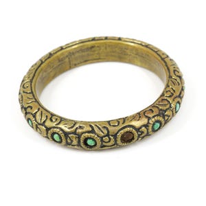 Tibetan Brass Repoussé  Bangle