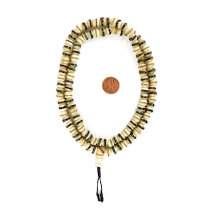 Tibetan Bone Mala Buddhist Prayer Beads 26 Inch