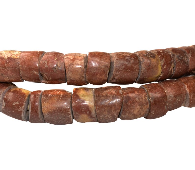 Bauxite Stone Carved Beads Ghana Africa 135640