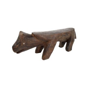 Dinka Figural Headrest/stool With Metal Studs South Central Africa African Art