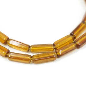 Cylindre orange translucide Trade Beads Czech