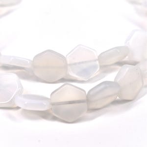 Czech Seed Trade Hexagon Beads White Uncirculated