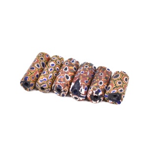 6 Millefiori Venetian Trade Beads Ericson Collection
