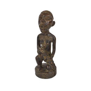 Bakongo Villi Kneeling Miniature Figure 6.5 inch Congo JK Brown Collection