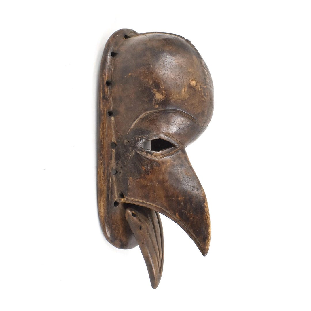 コートジボワールアンティーク　フォルム、鳥、幾何学模様が美しく芸術的な仮面 コノバードマスク ギニア コートジボワール - Etsy 日本