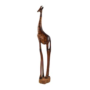 Giraffe Wood Carving Zimbabwe 23.5 Inch