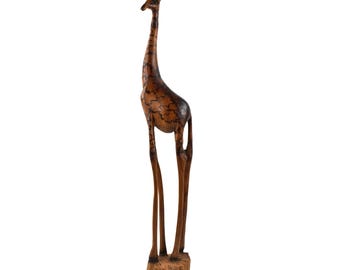 Giraffe Wood Carving Zimbabwe 23.5 Inch