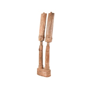 Fante Male And Female Wood Figure African Art