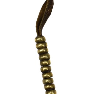 Tibetan Leather and Brass Pendant