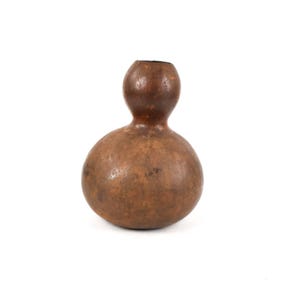 Calabash Gourd Container Brown Cameroon West African Art