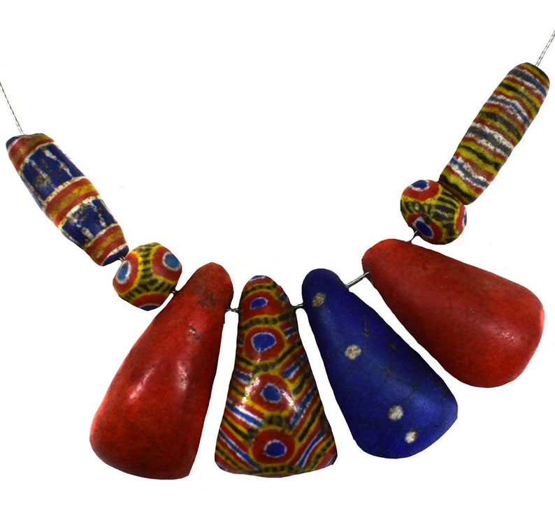 Kiffa Powder Glass Beaded Necklace Mauritanian image 1