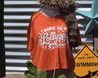 Born to Lollygag Orange Kort T-shirt