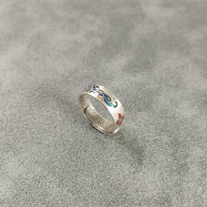 Peacock Ring: S999 Sterling Silver Boho Statement Jewelry