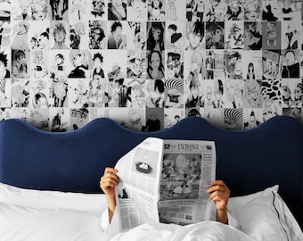 Cool Anime Wall Mural - Manga Collage for Kids Bedroom – Anime Wallpaper for Walls, Vinyl Peel and Stick Wall Collage, Anime Collage Decor
