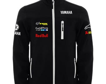 Giacca da moto Yamaha. Giacca antivento softshell da moto. Giacca per motociclisti uomo o donna. Giacca antivento stampata da moto. Giacca da moto da corsa.