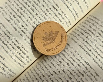 Moneta di legno per lettori / Ancora un capitolo / Regalo per amanti dei libri / Moneta della decisione di lettura / Accessorio per lettori
