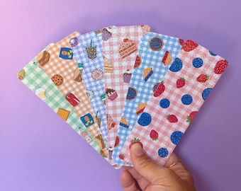 Cute Picnic Bookmark | Cottagecore Food Bookmark | Strawberry Blueberry Bookmark | Coffee Lover Gift | Summer Reading Gift | Book Lover