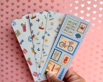 Beach Bookmark Set | Coastal Summer Collection | Laminated Bookmarks for Readers