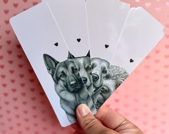 Segnalibro con razza di animale domestico / Regalo per amanti degli animali / Design minimalista / Per chi ha animali domestici / Arte con animali
