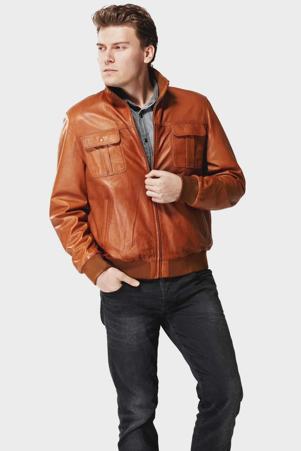 Jacket For Brown Leather Bomber Bomber Jacket Men's Uk Men's