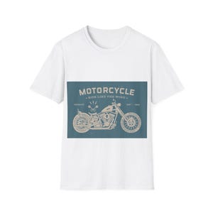 Vintage Motorcycle Graphic T-Shirt: Unisex Softstyle Biker Tee