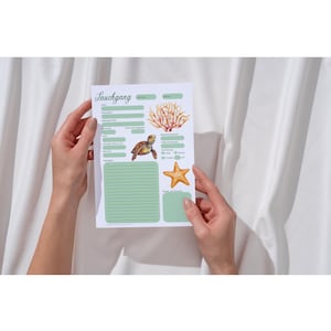 Printable Diver Logbook | Digital Download | Scuba Diving Log Sheet PDF A4 | Printable Dive Logbook | German and English