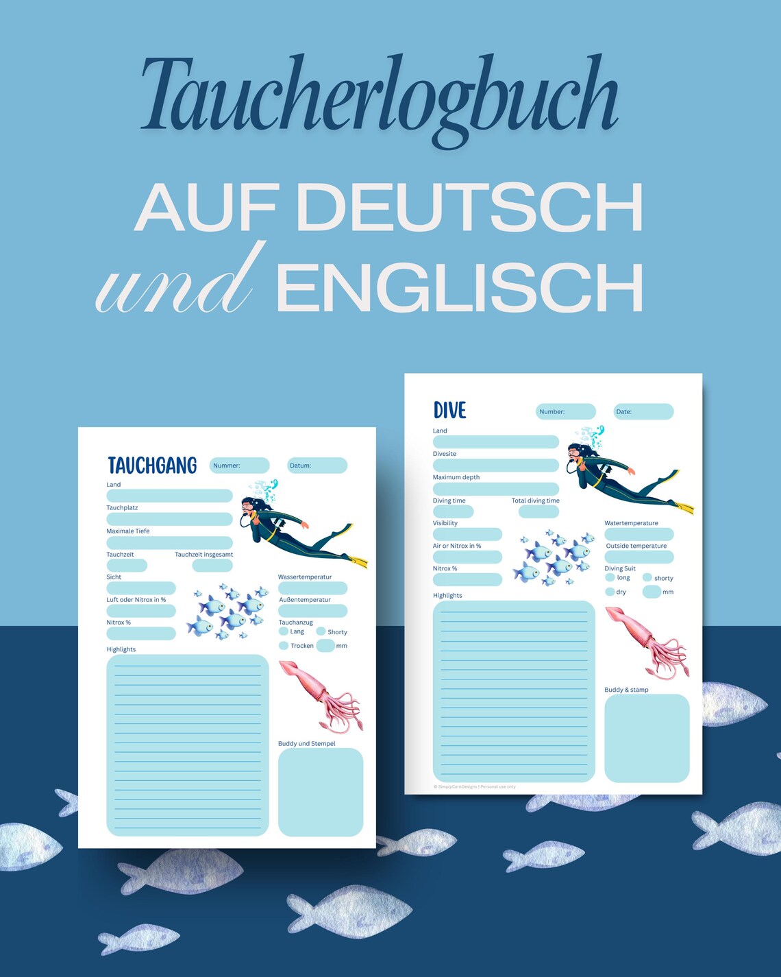 Repetative Diving Work Sheet.pdf Printable Diver Logbook | Digital Download | Scuba Diving Log Sheet PDF ...
