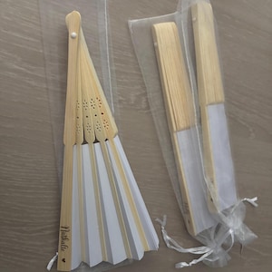 Personalized engraved wooden fan for wedding party birthday gift