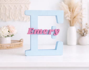 Personalized Name with Initial - 3D Printed Decor - Custom Name Signage - 3D Printed Letter