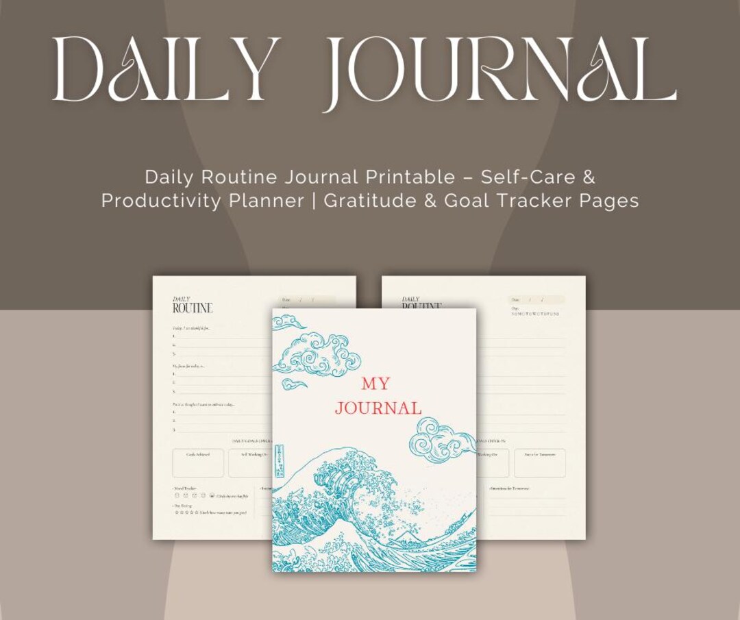 Daily Routine Journal Printable – Self-care Productivity Planner ...