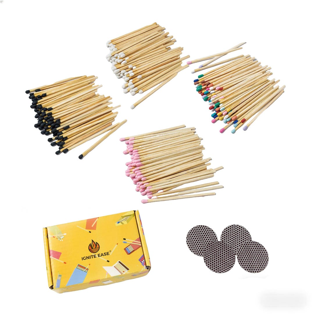 Fun Match Sticks 100count Long Matches 4 Inch Sticks With Striker & Box -matches for ...