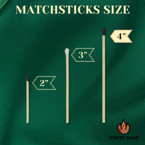 Fósforos largos de seguridad de 10 cm (4 pulgadas), paquete de 100 fósforos para velas y chimeneas, con rascador y caja. imagen 7