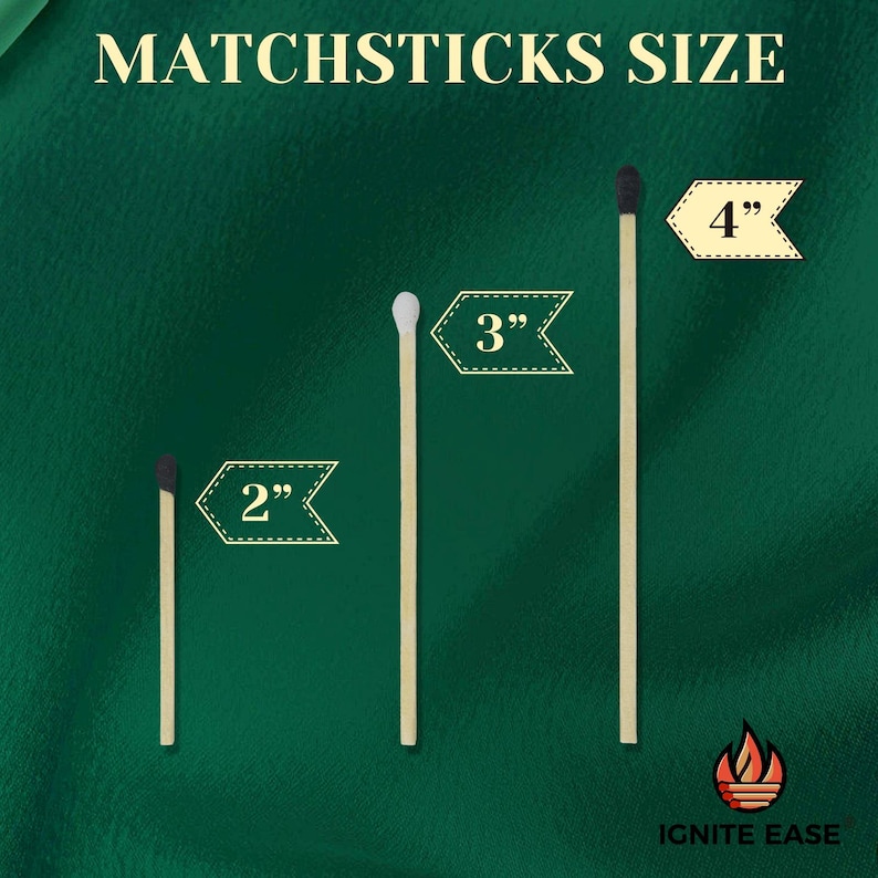 Fósforos largos de seguridad de 10 cm (4 pulgadas), paquete de 100 fósforos para velas y chimeneas, con rascador y caja. imagen 7