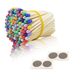 Rainbow Safety Matches 100pc - 2" Colorful Wooden Matchsticks for Weddings, Birthdays, Crafts - Free USA Shipping