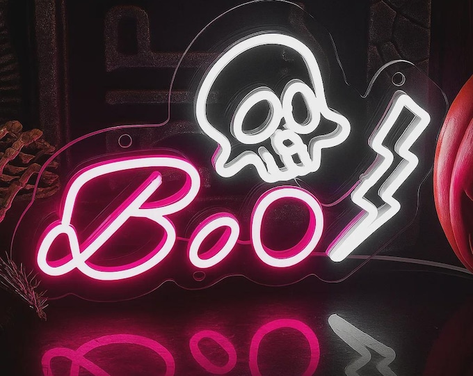 Halloween Neon Sign - Spooky Neon Sign - Halloween Wall Light - Boo ...