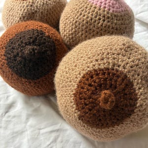 Breastfeeding model crochet breast multicolor midwife doula lactation tool