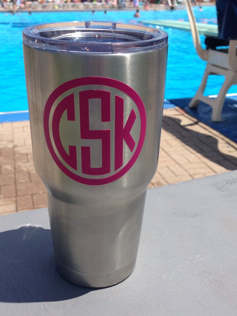 Monogrammed Insulated Tumbler yeti Like Tumbler Etsy