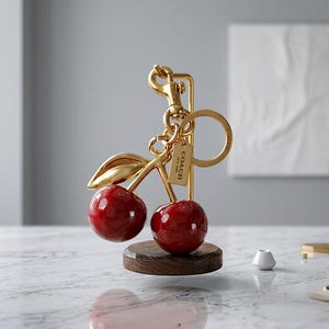 Coach Signature Cherry Bag Charm With Gold-tone Finish - Etsy