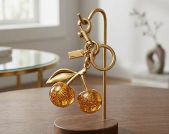 Coach Signature Cherry Bag Charm With Gold-tone Finish - Etsy